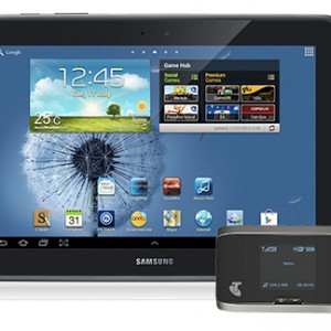 Samsung Galazy Note tablet and Telstra 4G Wi-Fi Device