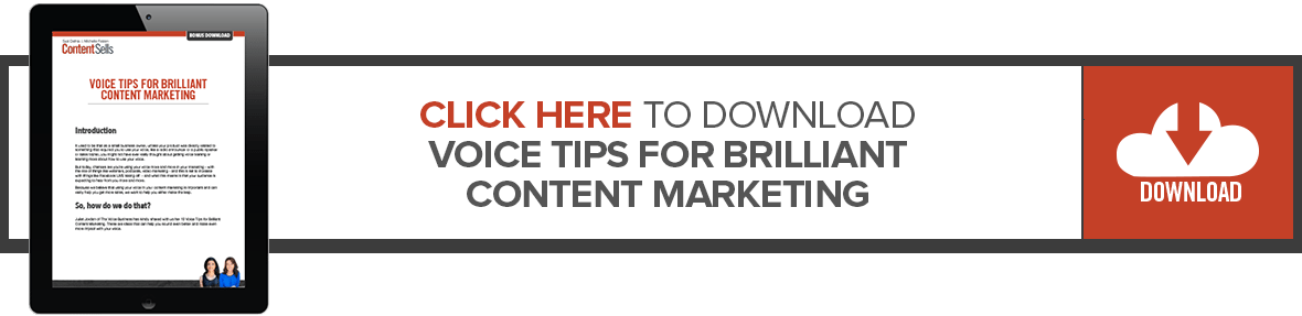 Voice Tips for Brilliant Content Marketing