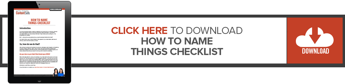 How to Name Things Checklist