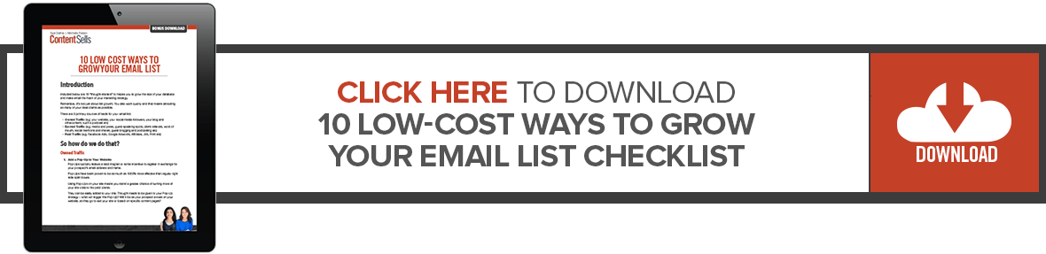10 Low-Cost Ways to Grow Your Email List Checklist