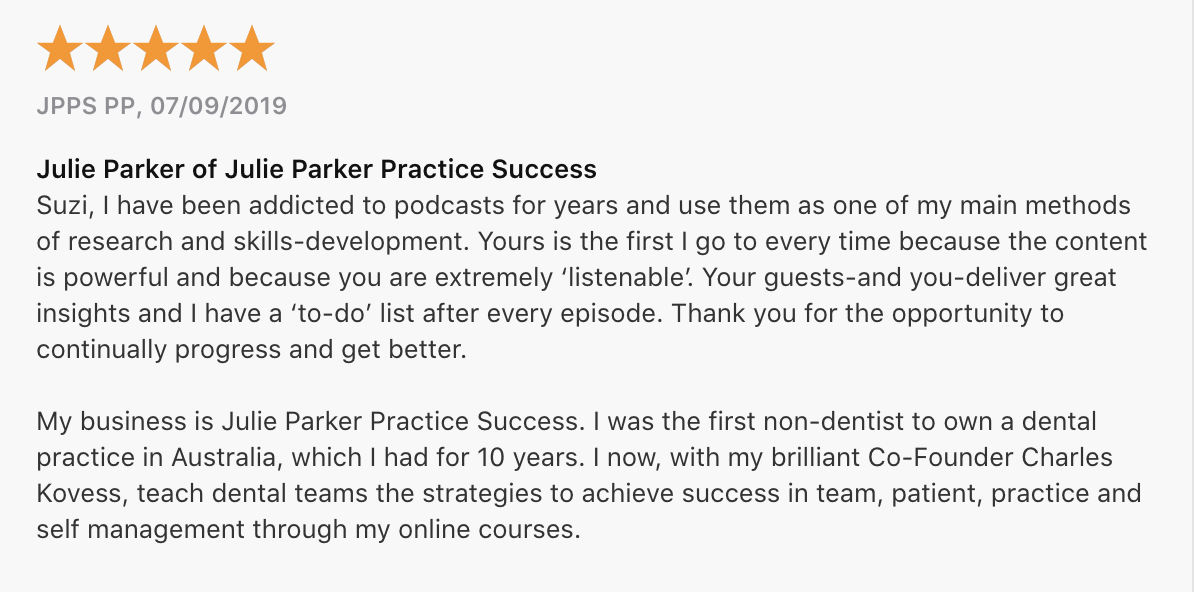 Apple Podcasts Testimonial