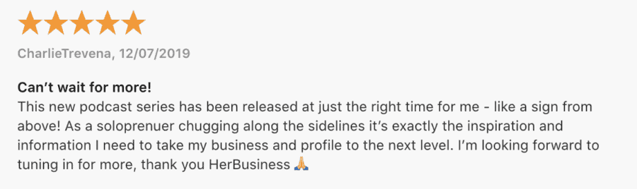Apple Podcasts Testimonial