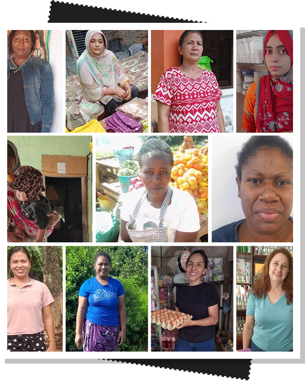 Women entrepreneurs around the world supported through HerBusiness Kiva microfinance donations